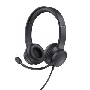 AURICULARES + MICROFONO TRUST HS-201 HEADSET USB BLACK