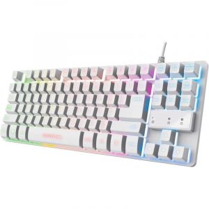 TECLADO TRUST GAMING GXT 833W THADO METALICO USB RGB WHITE